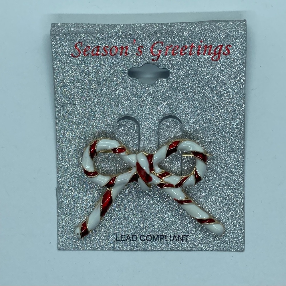 Christmas Stocking Brooch Pin New on Card
